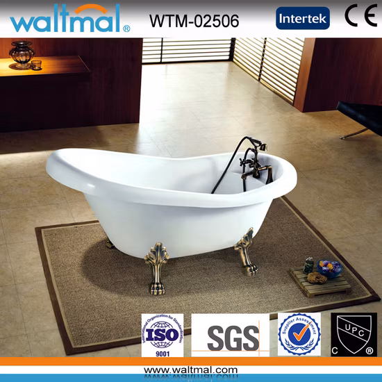 Unique Acrylic Bathroom Freestanding Soaking Bathtub with Faucet