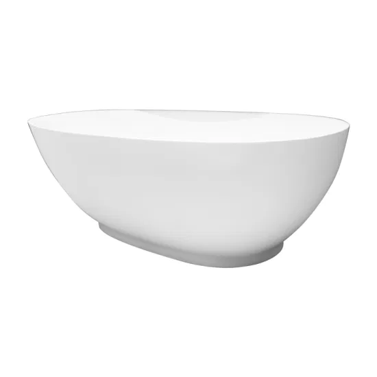 Vasca da bagno Vasca da bagno in superficie solida Vasca da bagno indipendente personalizzata in bianco e nero
