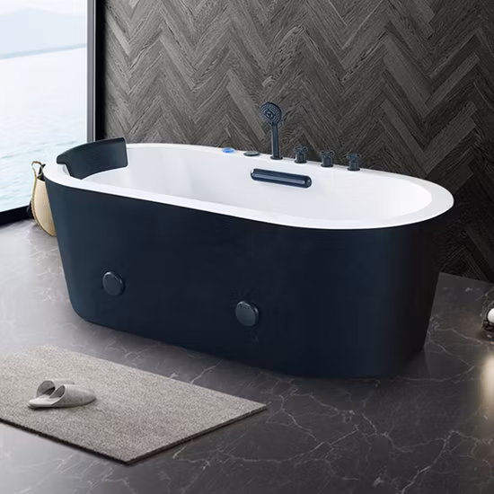 Bagno indipendente per hotel, sanitari commerciali e residenziali Vasca da bagno in superficie solida acrilica